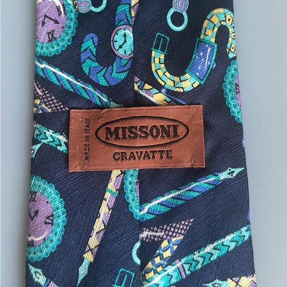 Missoni Multicolor Abstract Pattern Tie - Picture 3 of 4